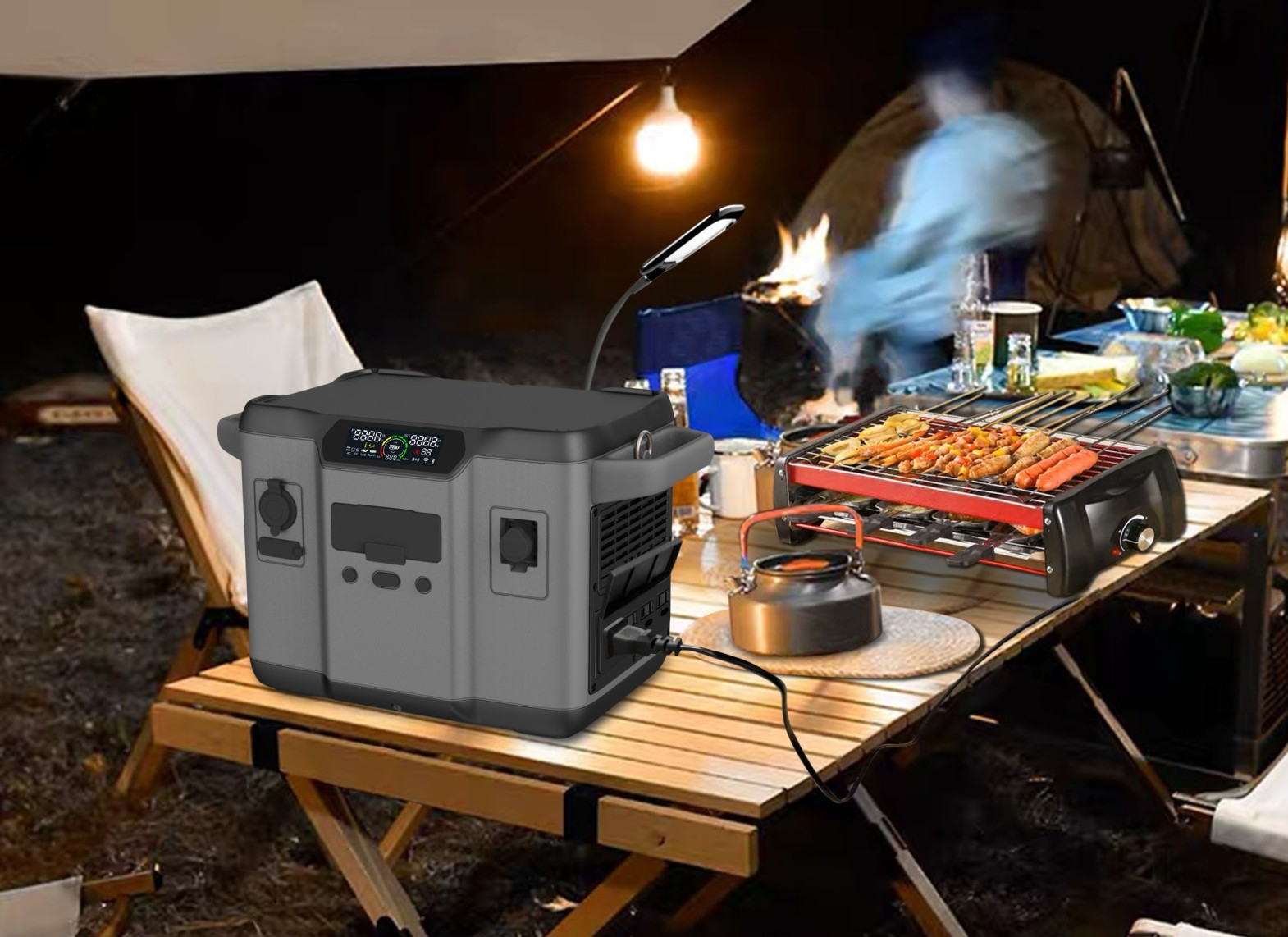 Suna Generatoro de Alta Efikeco de 1200W por Rezerva Ŝargado