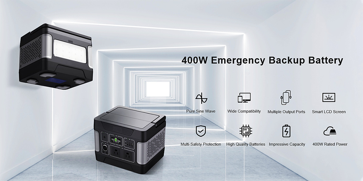 400W Energio Stokado Kriza Suna Generatoro Por Ŝargado